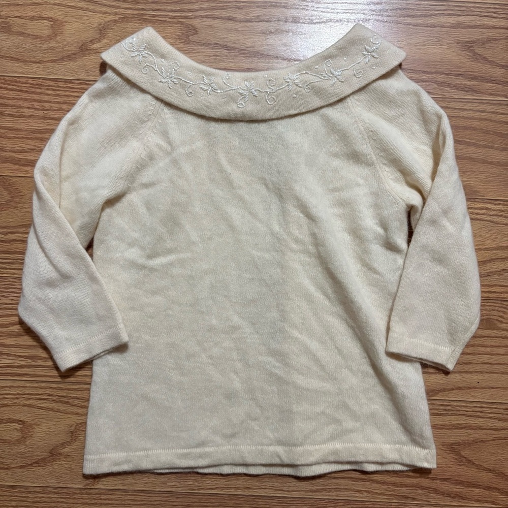 Vintage Field Gear Boatneck Lambswool Rabbit Hair Sweater Large
